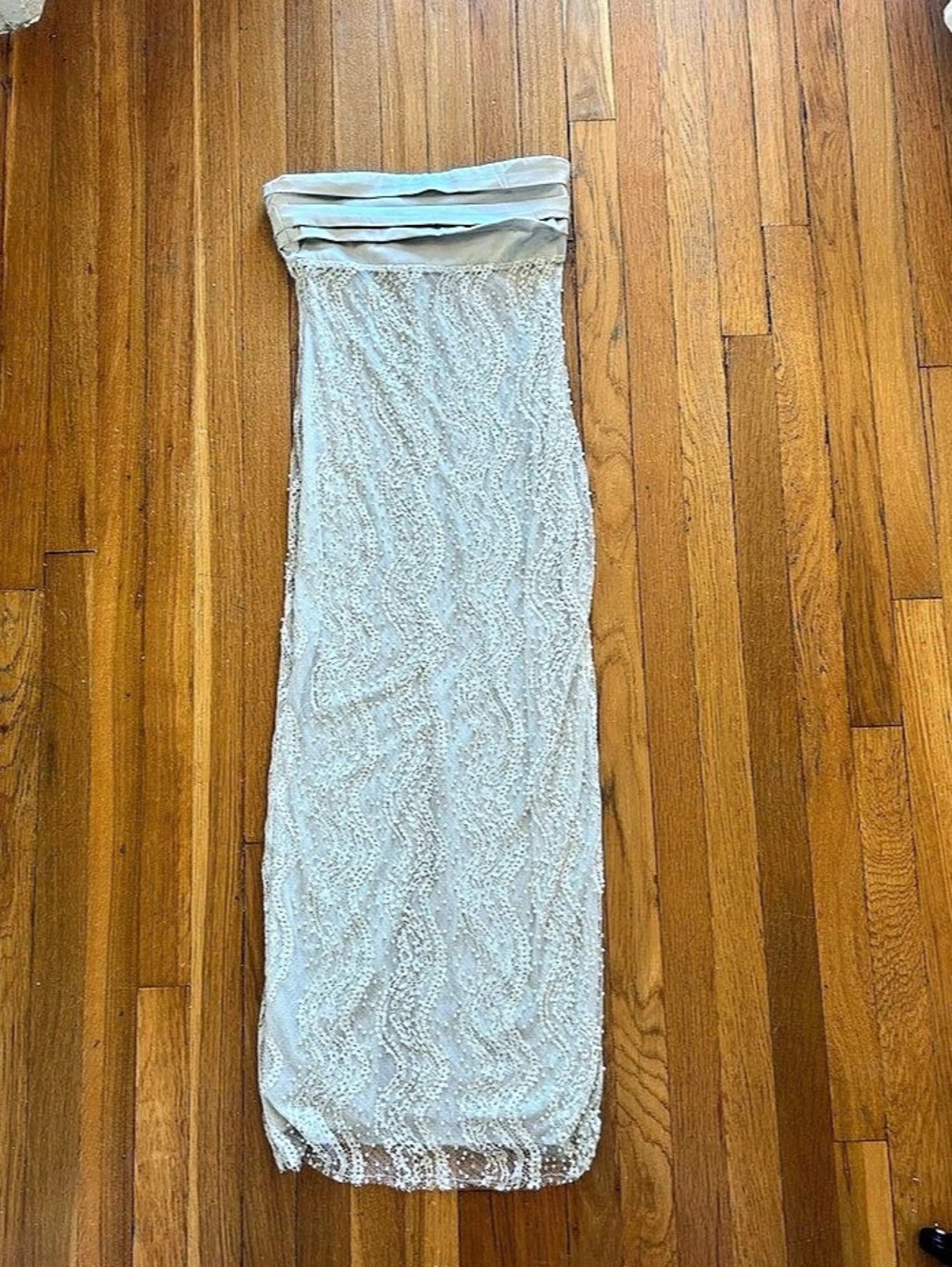 Zara White / Silver Maxi Dress